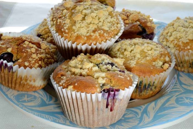 Blueberry and Orange Crumble Muffins Sam Stern