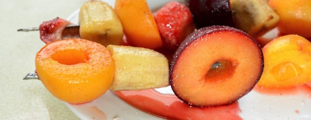 Hot Fruit Kebabs