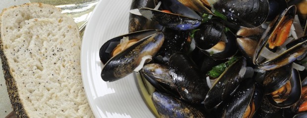 Mussels Steamed with Wine & Tarragon