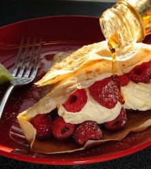 Raspberry and Ginger Crepes