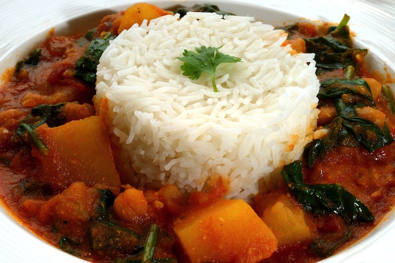 Chickpea, Spinach & Sweet Potato Curry - Sam Stern