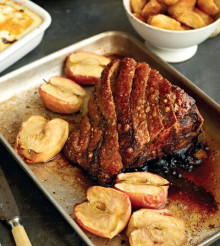 Simple Roast Pork and Baked Apples