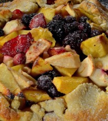 Apple, Nectarine and Pistachio Flapover Pie