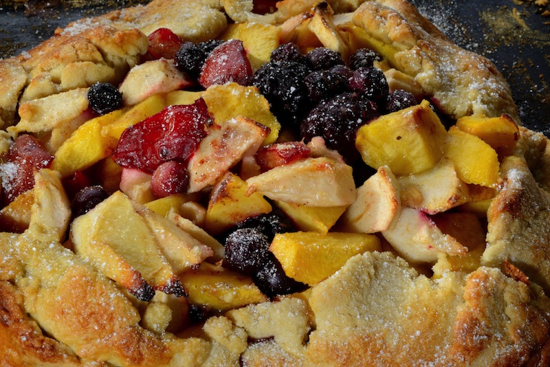 Apple, Nectarine and Pistachio Flapover Pie