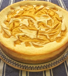 White chocolate and mango cheesecake