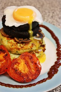 Potato Cake Brunch Stack