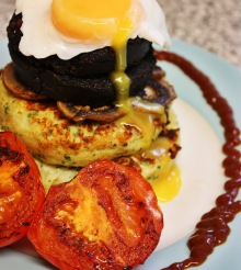 Potato Cake Brunch Stack