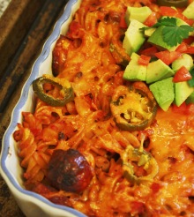 Mexican Sausage Pasta Bake