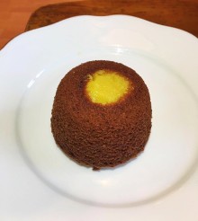 Chocolate fondant with passionfruit