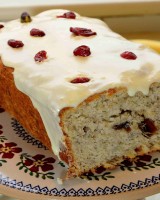 Banana Tea Loaf with Passion Fruit Icing